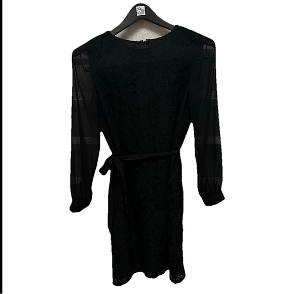 Talbots Petites Women’s Long Sleeve Sheer‎ Lace Sheath Dress Size 2P Whimsigoth - Picture 2 of 9